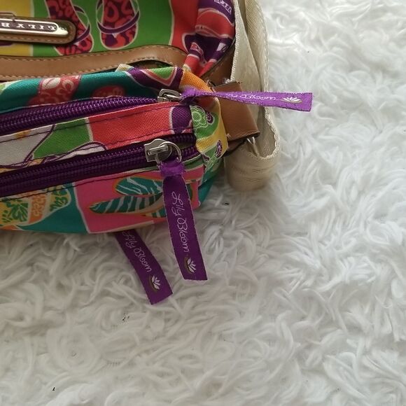 Lilly Bloom Multicolored Crossbody Bag Sz Medium - Picture 12 of 12